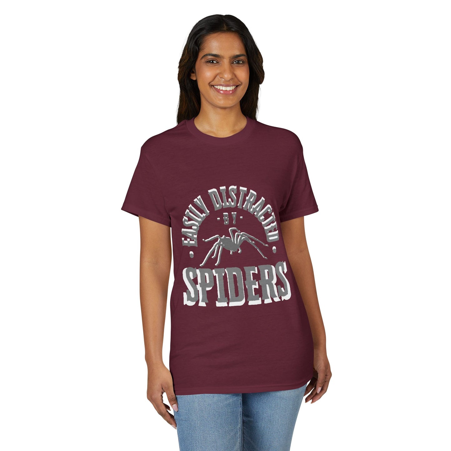Dry Blend Moisture Wicking Tee "Distracted By Spiders" plus EMNP Logo