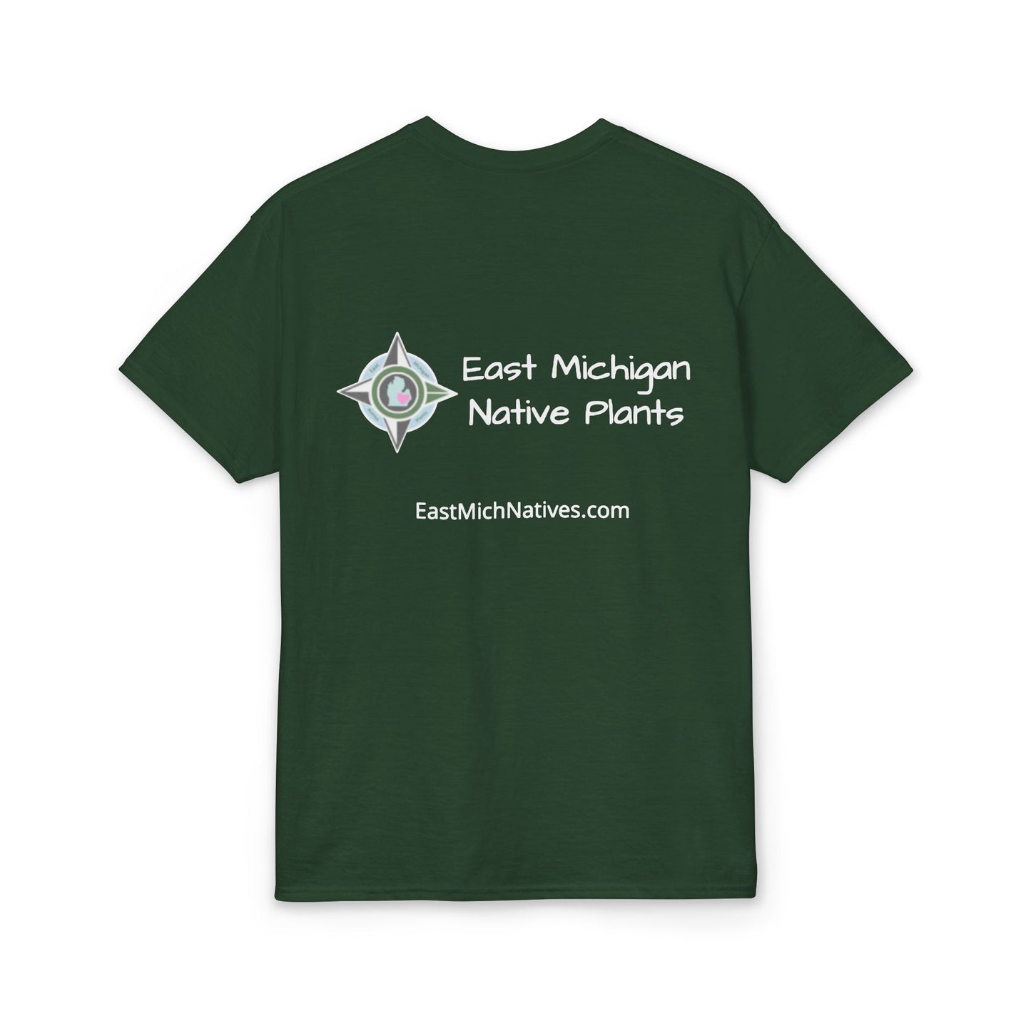 Dry Blend Moisture Wicking Tee Native Plants & Butterfly w/EMNP Logo