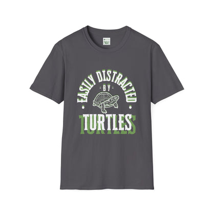 Unisex Softstyle T-Shirt, Distracted by Turtles