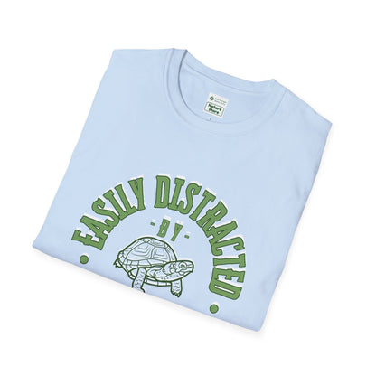 Unisex Softstyle T-Shirt, Distracted by Turtles