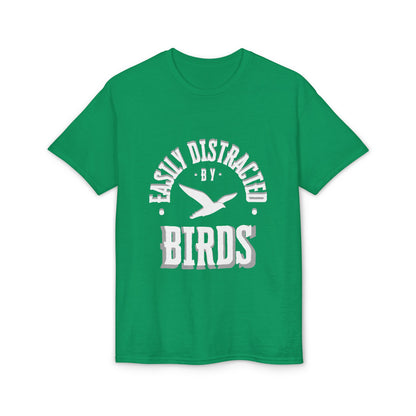 Dry Blend Moisture Wicking Tee "Distracted By Birds" plus EMNP Logo