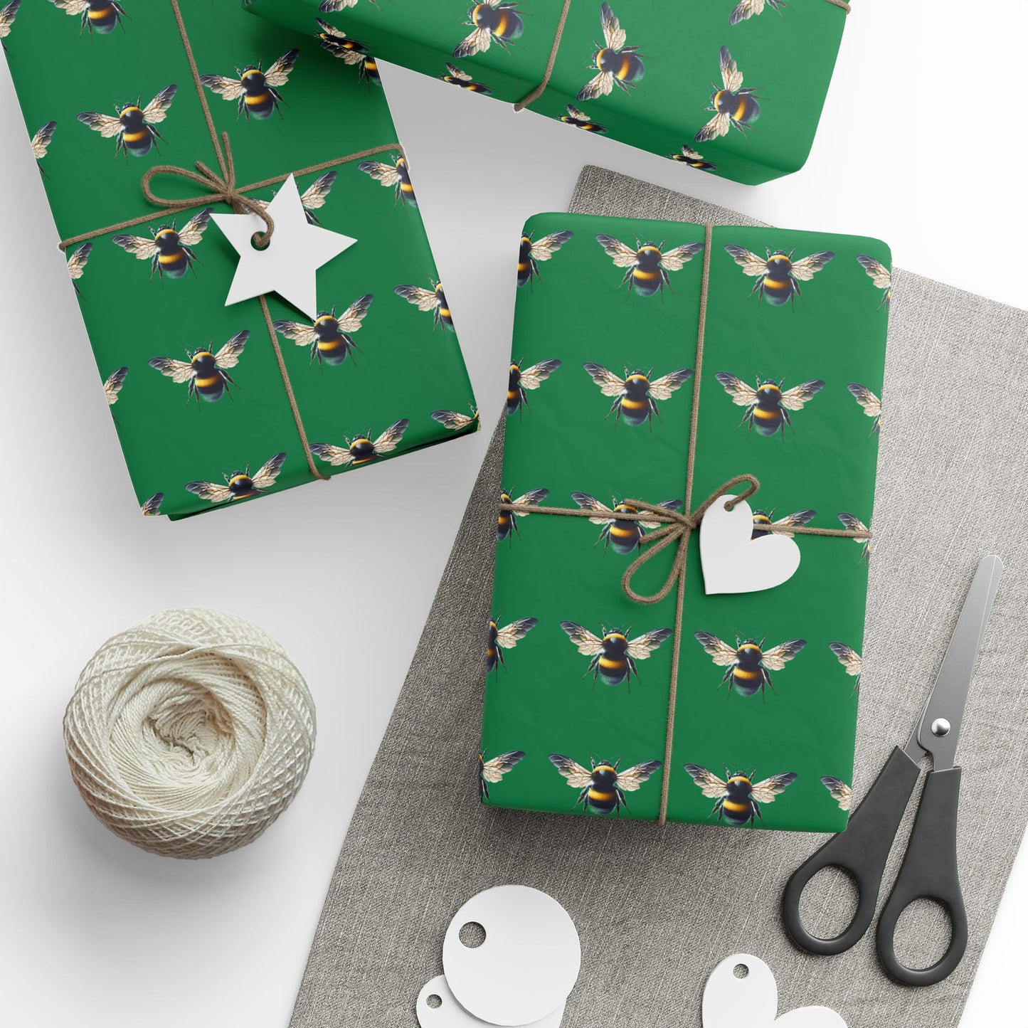Wrapping Paper, Native Bee - Green