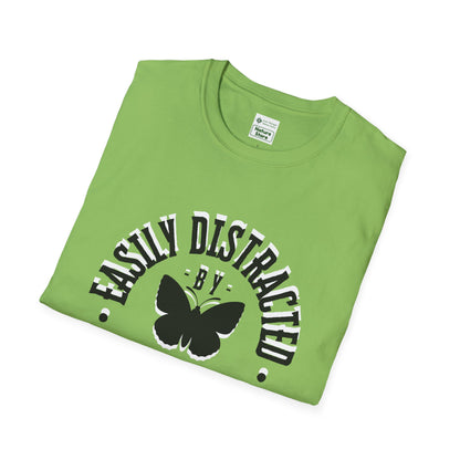 Easily Distracted By Butterflies Soft-Style T-Shirt