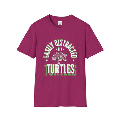 Unisex Softstyle T-Shirt, Distracted by Turtles