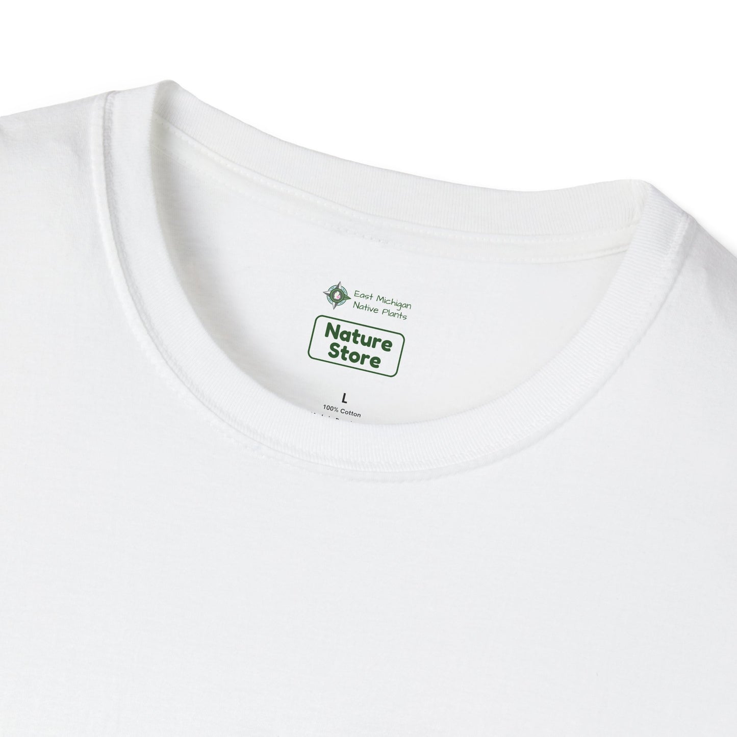 T-Shirt Unisex Softstyle, Native Plants & Butterflies w/EMNP logo