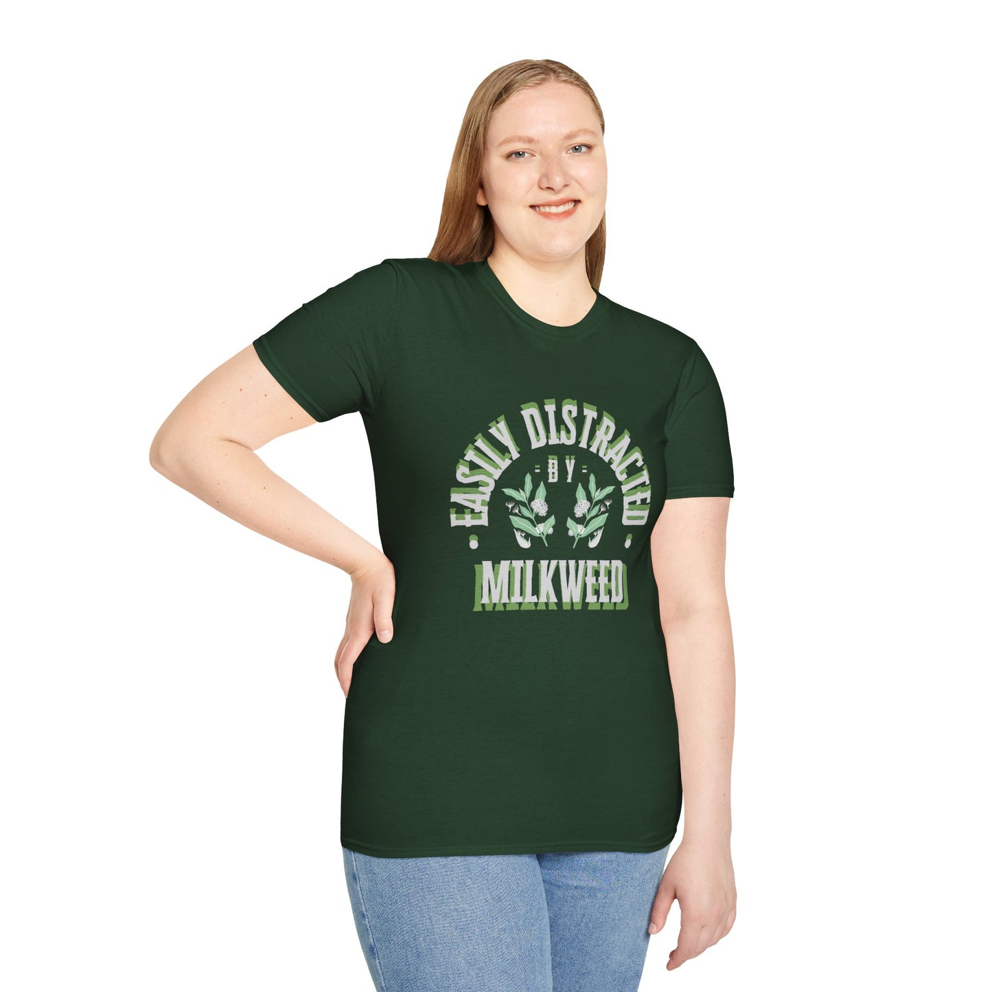 Easily Distracted by Milkweed Soft-Style Tee