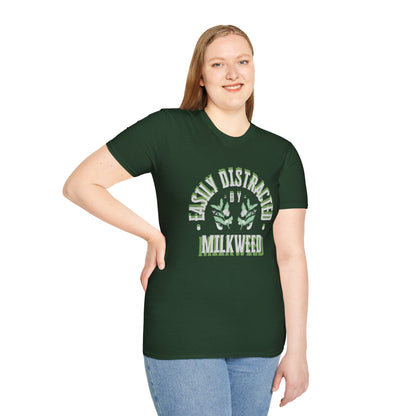 Easily Distracted by Milkweed Soft-Style Tee
