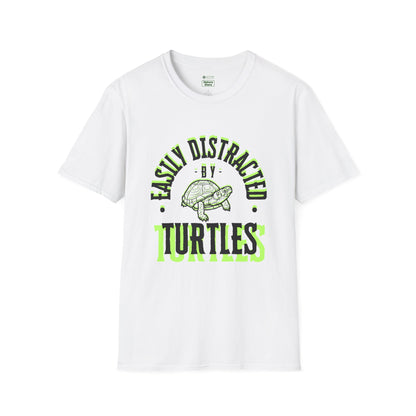 Unisex Softstyle T-Shirt, Distracted by Turtles