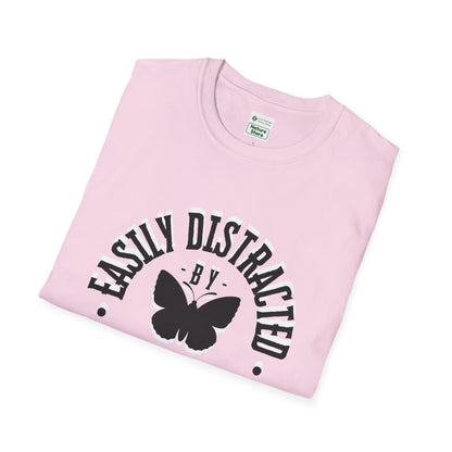Easily Distracted By Butterflies Soft-Style T-Shirt