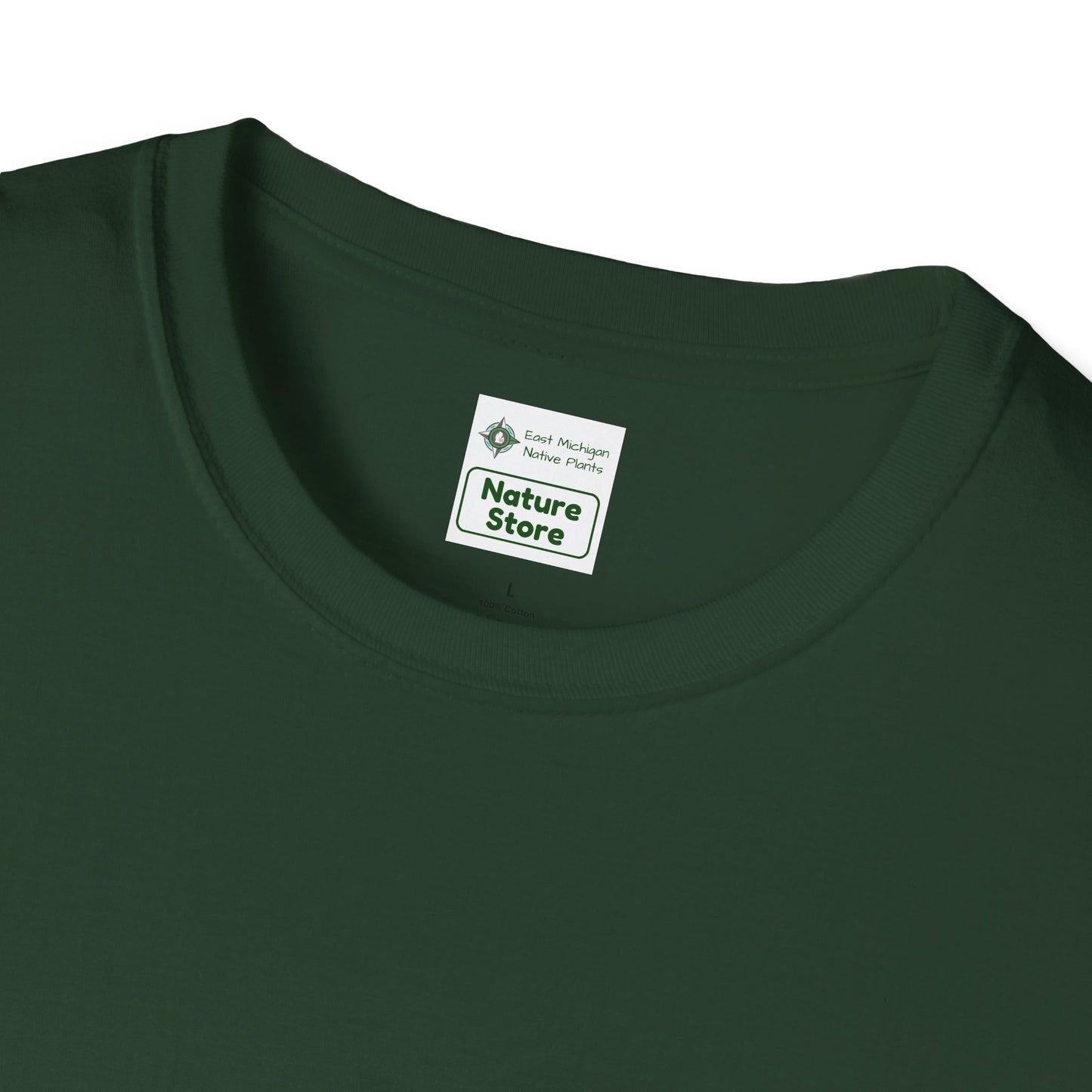 T-Shirt Unisex Softstyle, Native Plants & Butterflies w/EMNP logo