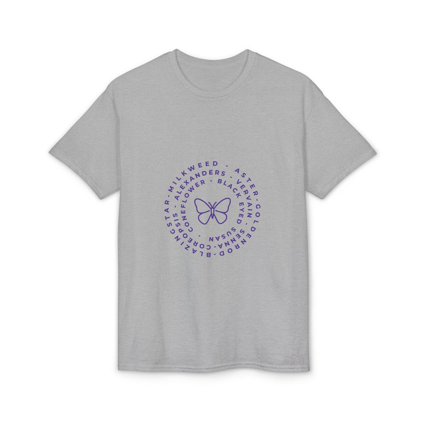 Dry Blend Moisture Wicking Tee Native Plants & Butterfly w/EMNP Logo