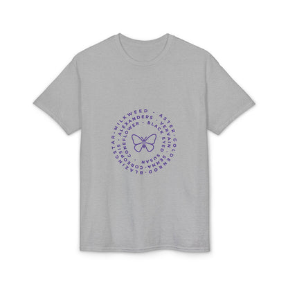 Dry Blend Moisture Wicking Tee Native Plants & Butterfly w/EMNP Logo