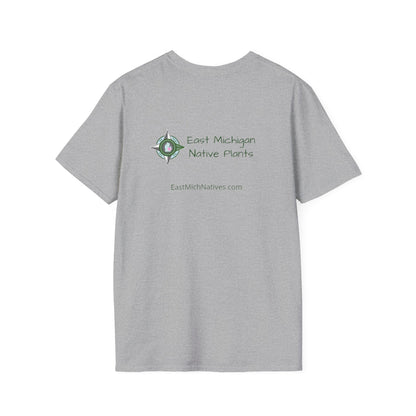 T-Shirt Unisex Softstyle, Native Plants & Butterflies w/EMNP logo