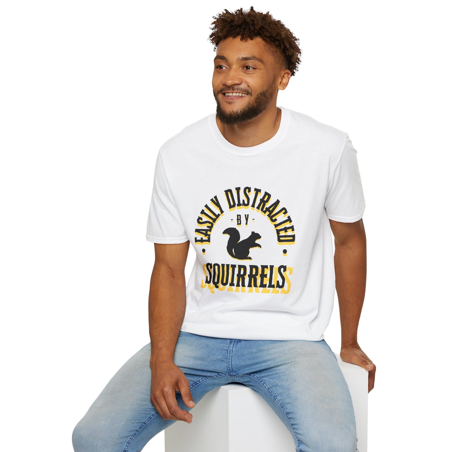 Unisex Softstyle T-Shirt, Distracted by Squirrels