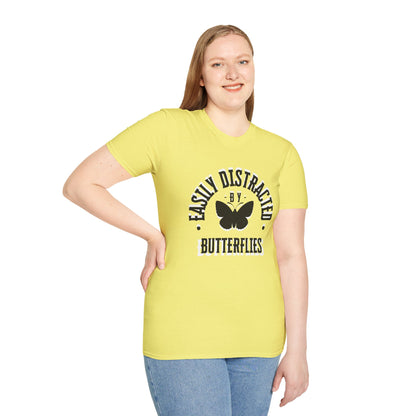 Easily Distracted By Butterflies Soft-Style T-Shirt
