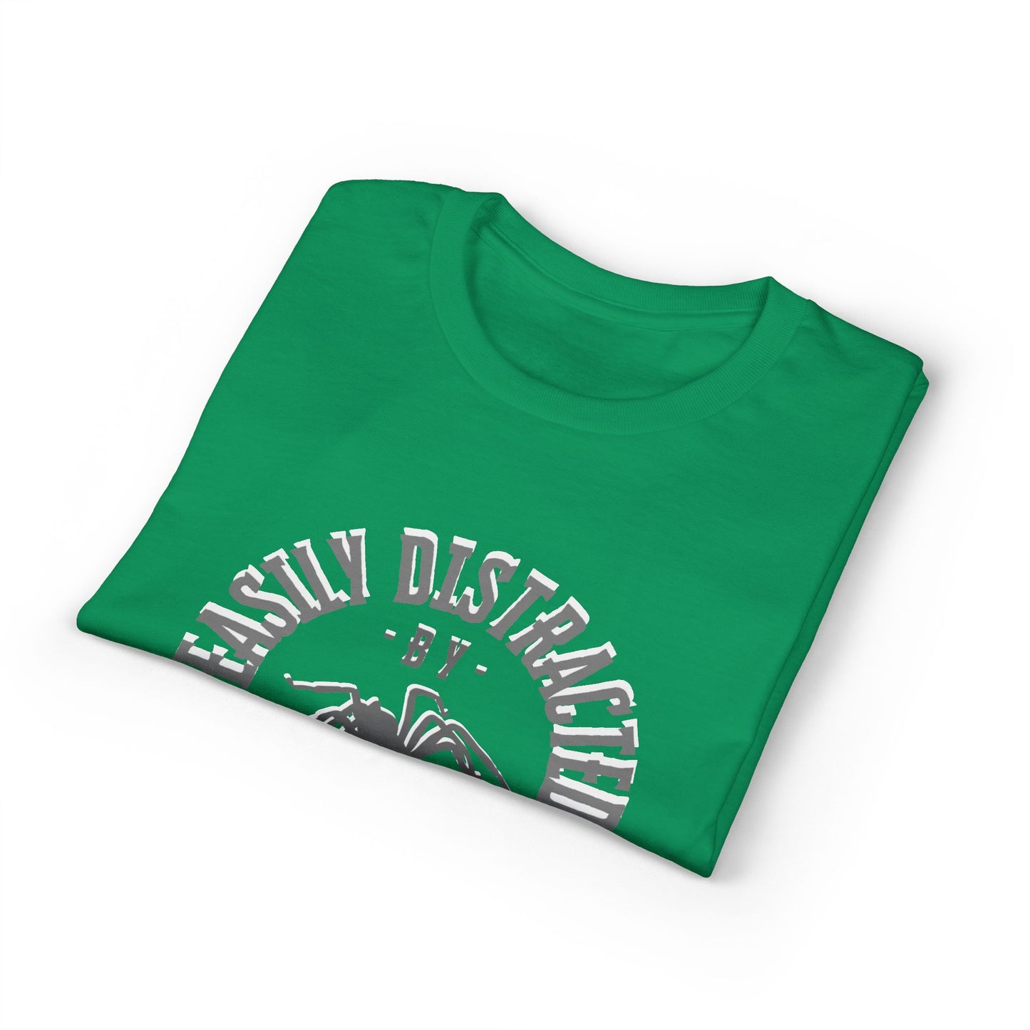 Dry Blend Moisture Wicking Tee "Distracted By Spiders" plus EMNP Logo