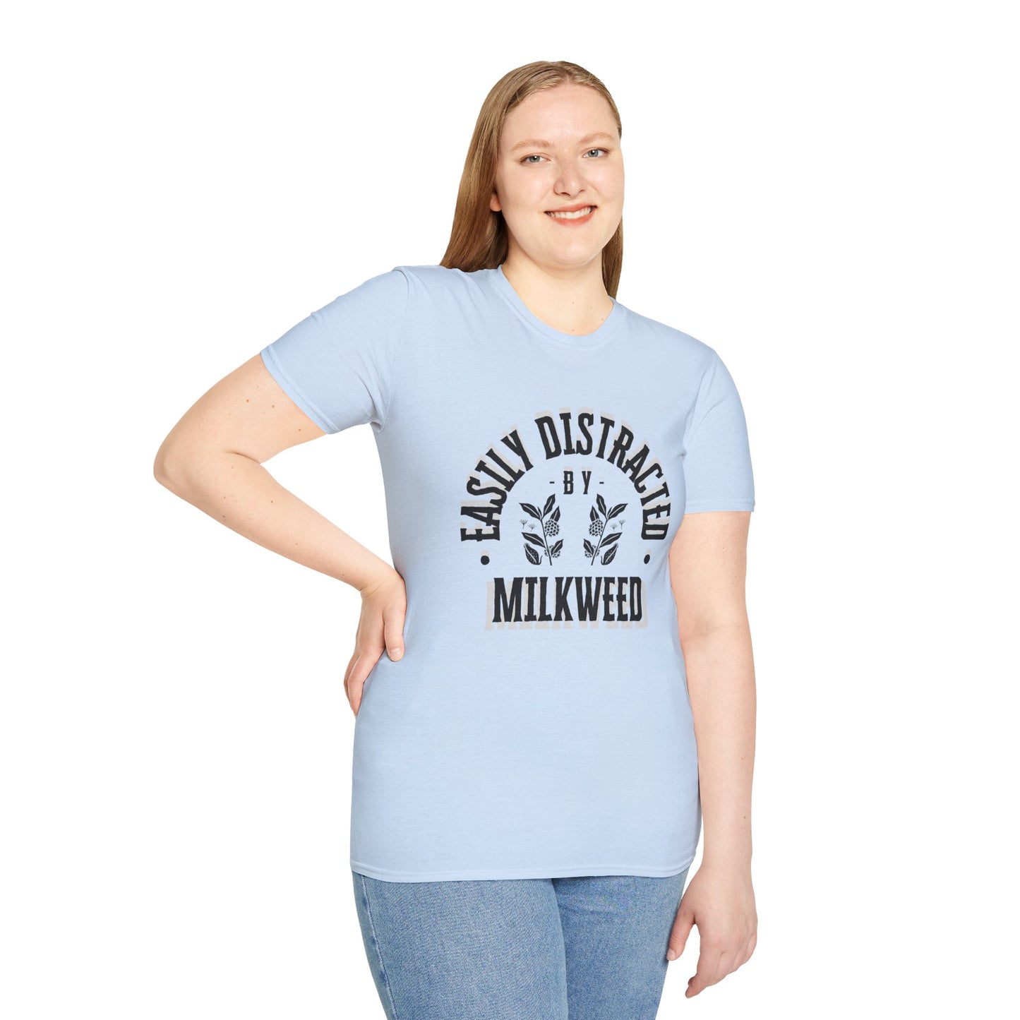 Easily Distracted by Milkweed Soft-Style Tee