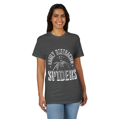 Dry Blend Moisture Wicking Tee "Distracted By Spiders" plus EMNP Logo