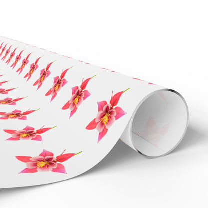 Wrapping Paper, Wild Columbine - White
