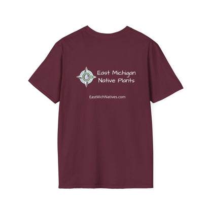 T-Shirt Unisex Softstyle, Native Plants & Butterflies w/EMNP logo