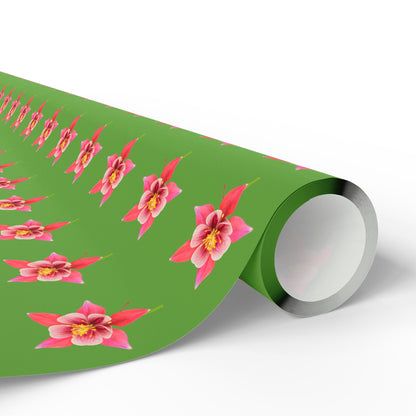 Wrapping Paper, Wild Columbine - Green