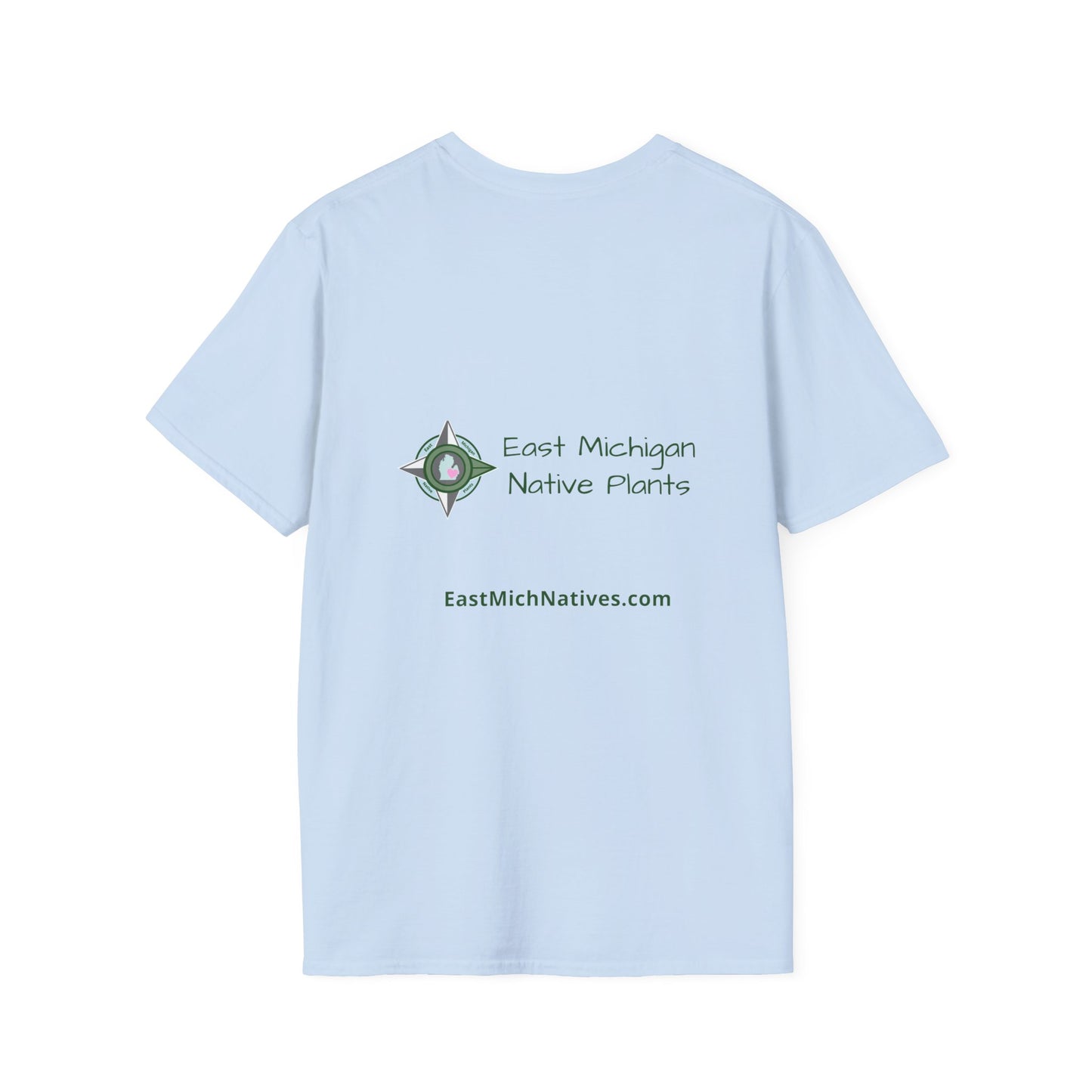 T-Shirt Unisex Softstyle, Native Plants & Butterflies w/EMNP logo