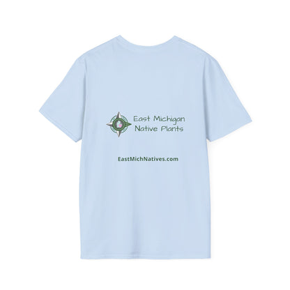T-Shirt Unisex Softstyle, Native Plants & Butterflies w/EMNP logo