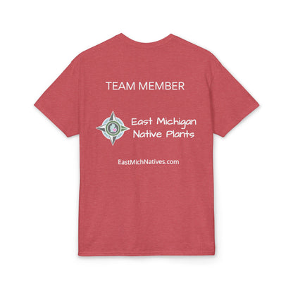 Dry Blend Moisture Wicking Tee Native Plants Make Life Better w/EMNP Logo on back