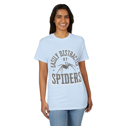 Dry Blend Moisture Wicking Tee "Distracted By Spiders" plus EMNP Logo