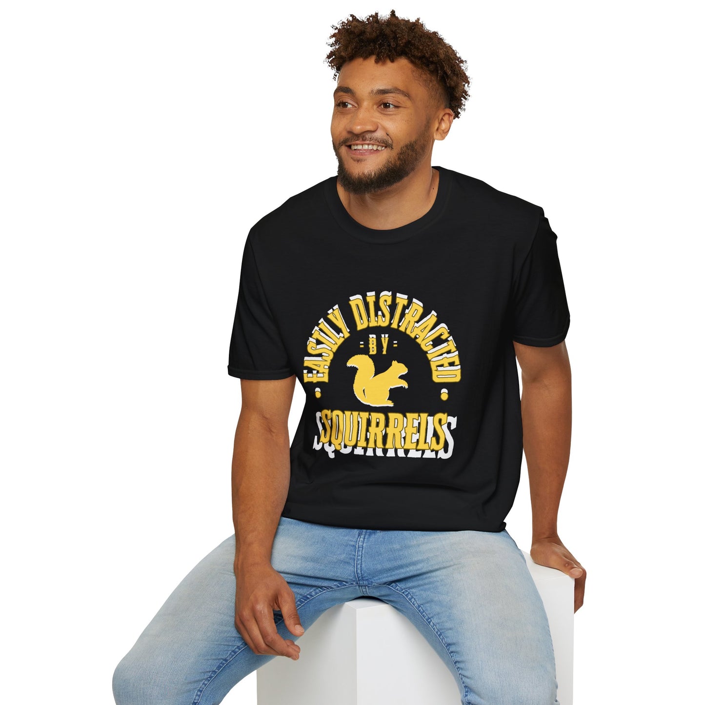 Unisex Softstyle T-Shirt, Distracted by Squirrels