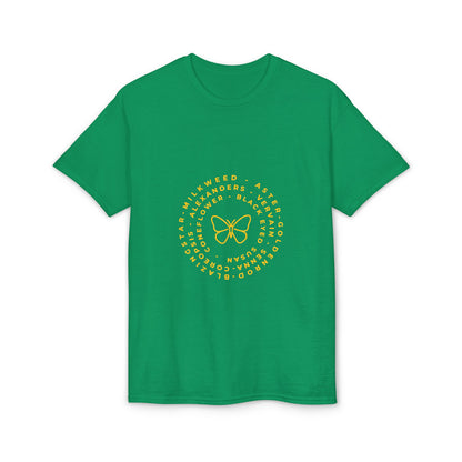 Dry Blend Moisture Wicking Tee Native Plants & Butterfly w/EMNP Logo