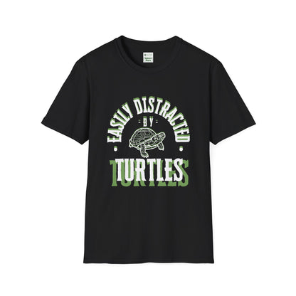 Unisex Softstyle T-Shirt, Distracted by Turtles