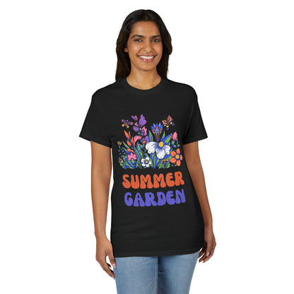 Dry Blend Moisture Wicking Tee Summer Garden w/EMNP Logo on back