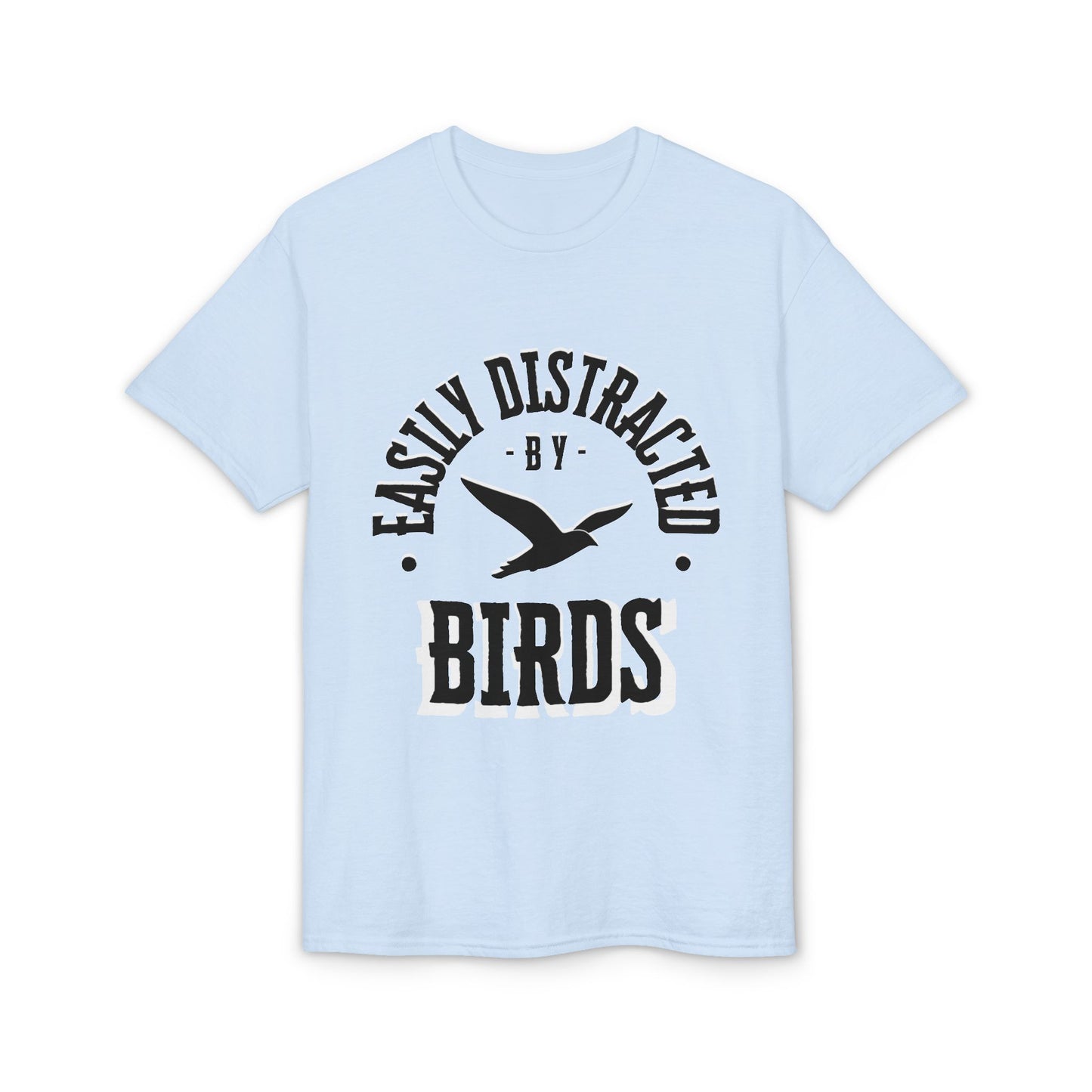 Dry Blend Moisture Wicking Tee "Distracted By Birds" plus EMNP Logo