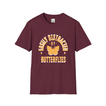 Easily Distracted By Butterflies Soft-Style T-Shirt