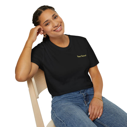 Unisex Softstyle T-Shirt I Love Native Plants, Asters (Back)