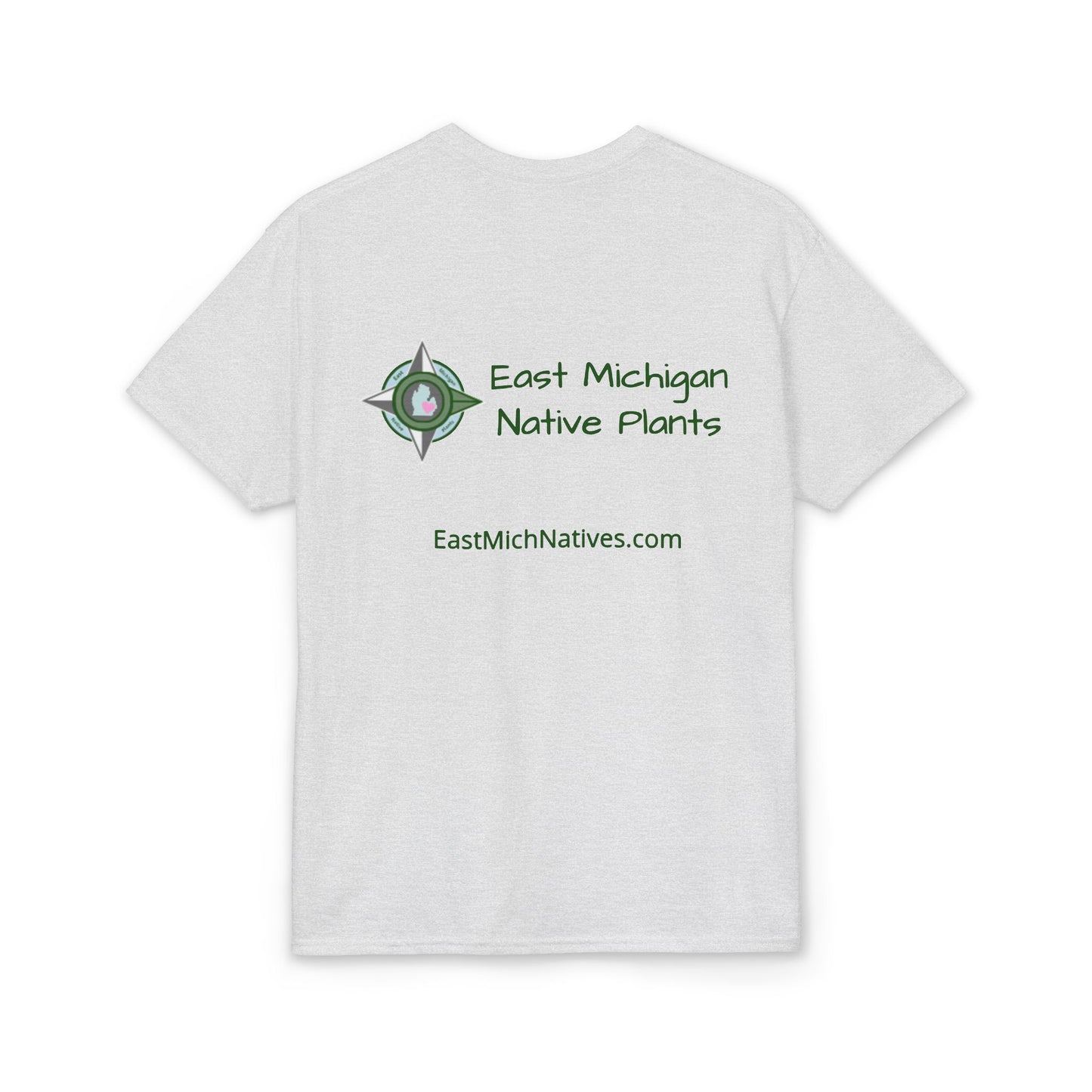 Dry Blend Moisture Wicking Tee Native Plants & Butterfly w/EMNP Logo