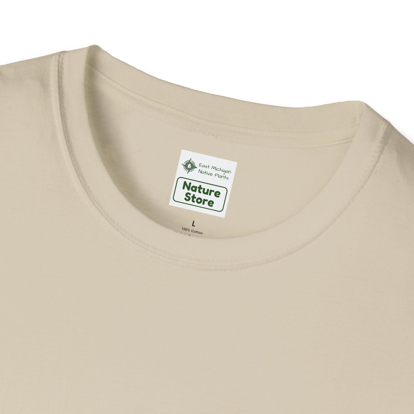 T-Shirt Unisex Softstyle, Native Plants & Butterflies w/EMNP logo