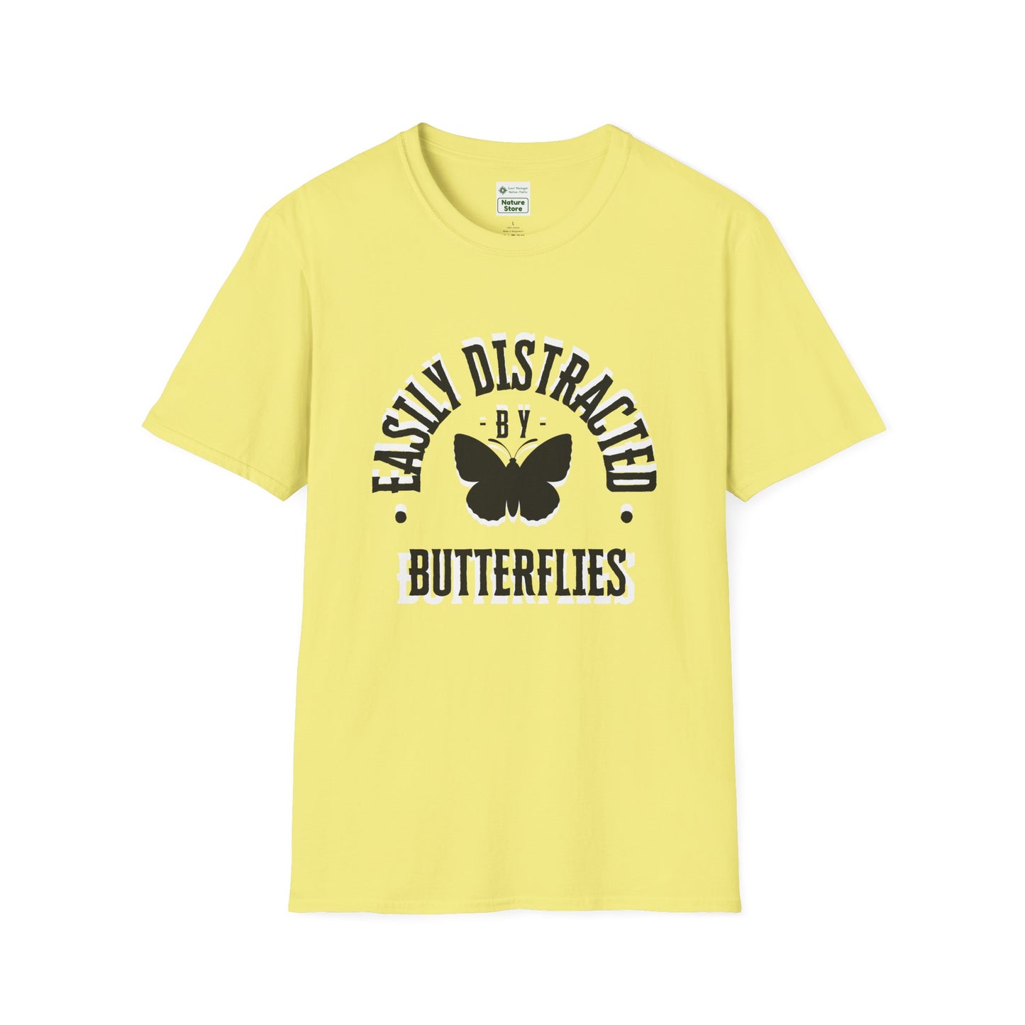 Easily Distracted By Butterflies Soft-Style T-Shirt