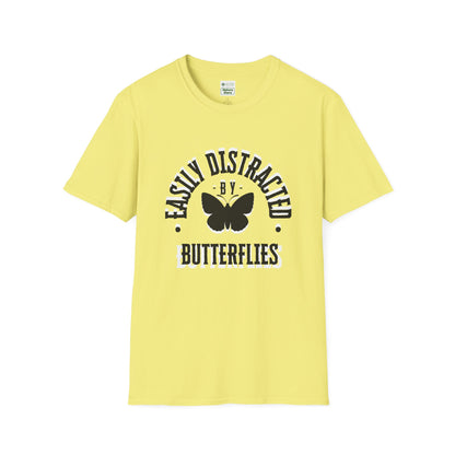 Easily Distracted By Butterflies Soft-Style T-Shirt