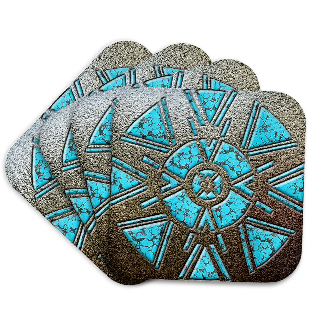 3dRose Spiritual Awakenings Native American - Designer One of A Kind Native American Art - Coasters (cst_108088)