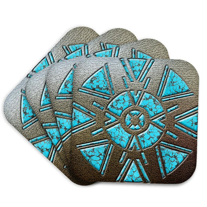 3dRose Spiritual Awakenings Native American - Designer One of A Kind Native American Art - Coasters (cst_108088)