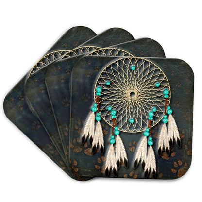 3dRose Spiritual Awakenings Native American - Designer One of A Kind Native American Art - Coasters (cst_108095)