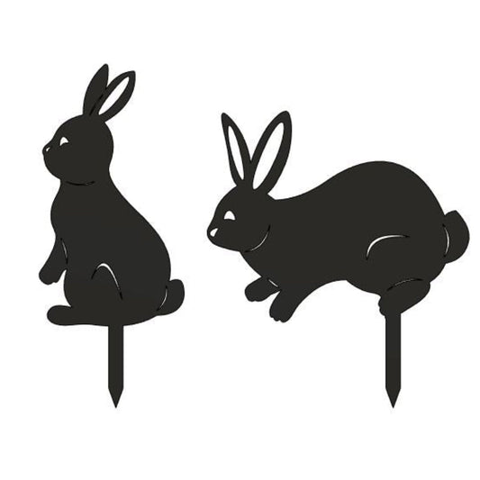 2-Pack Metal Bunny Yard Stakes