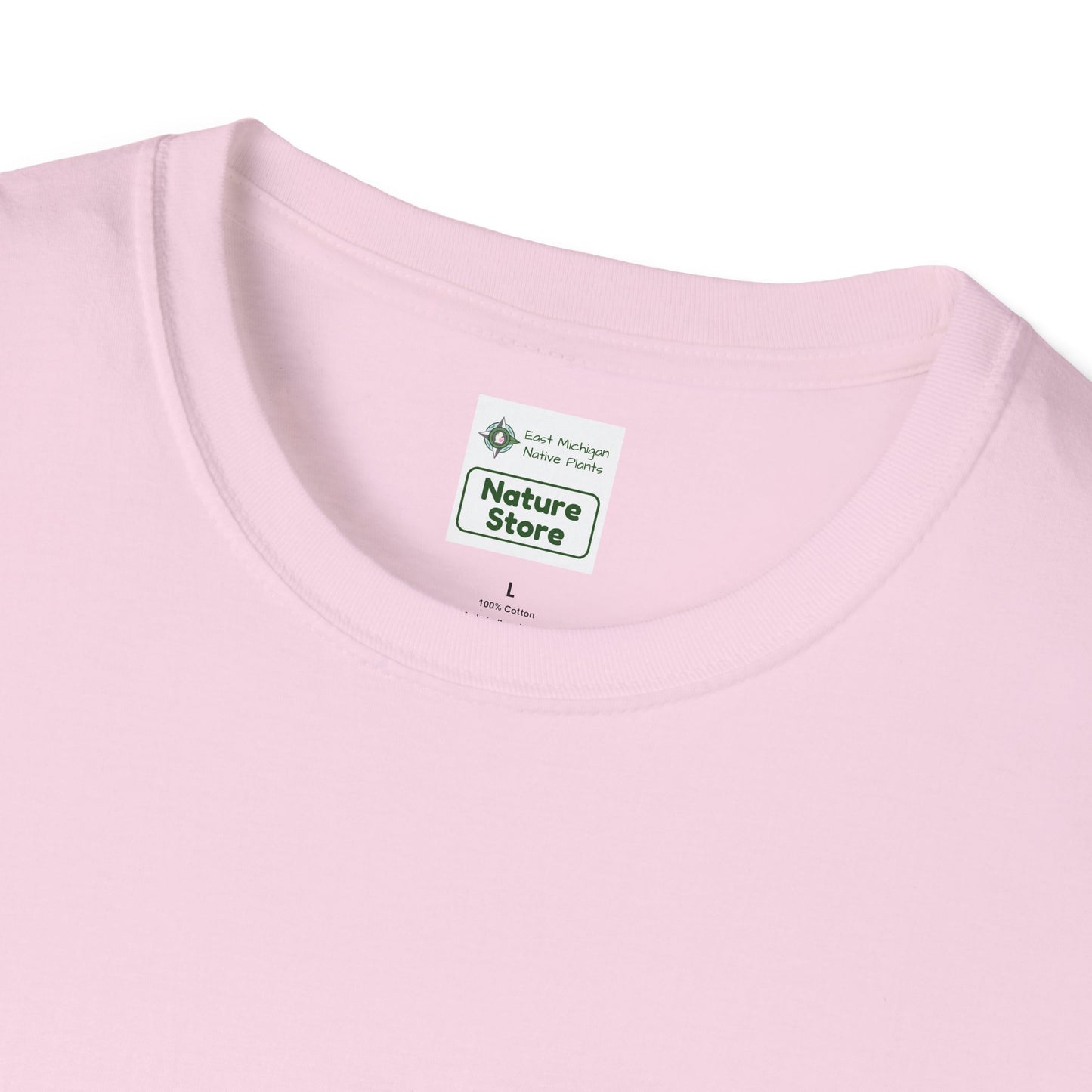 T-Shirt Unisex Softstyle, Native Plants & Butterflies w/EMNP logo