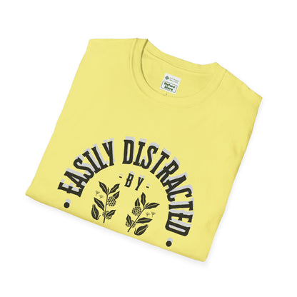 Easily Distracted by Milkweed Soft-Style Tee