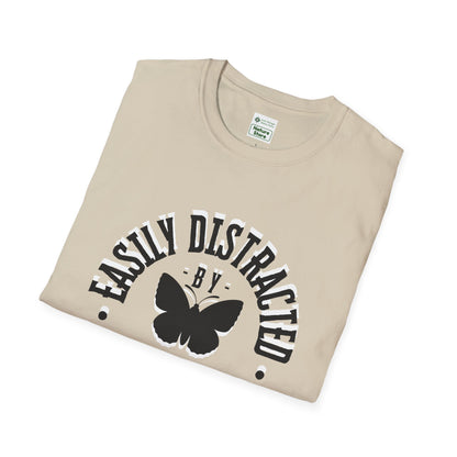 Easily Distracted By Butterflies Soft-Style T-Shirt