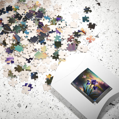 Puzzle, Blue Flag Iris & Dragonflies (110, 252, 520, 1014-piece)