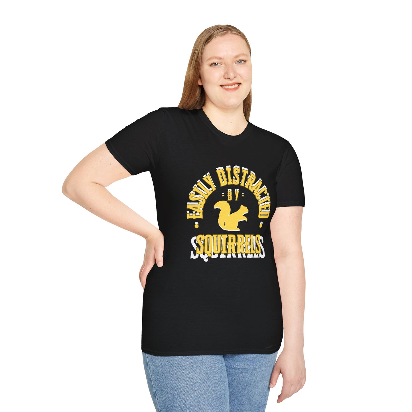 Unisex Softstyle T-Shirt, Distracted by Squirrels