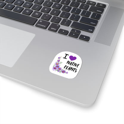 Stickers, I Love Native Plants, Asters